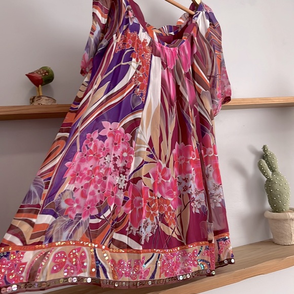 ECI New York Silk Floral Print Top, Size 8 - Picture 4 of 15